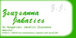 zsuzsanna jakatics business card